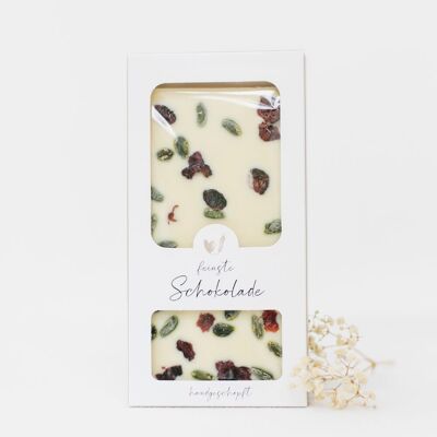 Chocolate vegano - pistacho y arándano