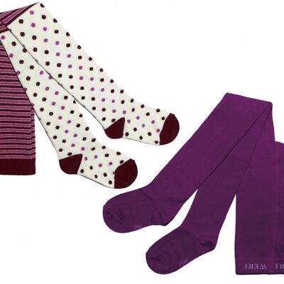 Collant per bambini in morbido cotone <Punteggiato e con Righe>