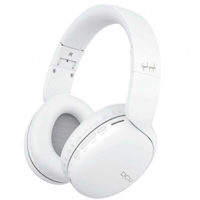 White Multifunction Foldable Bluetooth Headphones