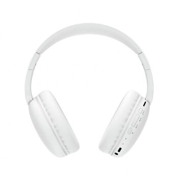 Écouteurs Bluetooth pliables multifonctions blancs 7