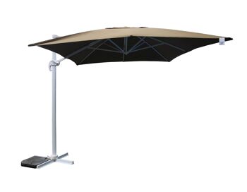 Le parasol de jardin à mât latéral mesure 4 x 4 m. 2