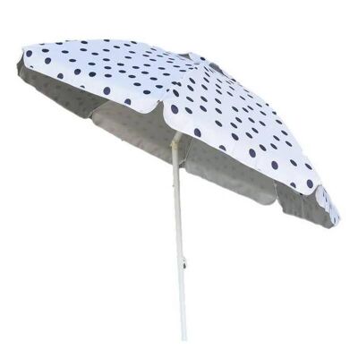 Sea umbrella diameter 200 cm in polyester with polka dots.