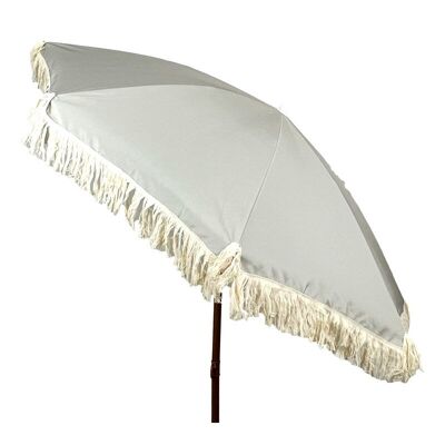 Sea and garden umbrella d.200 cm in with cotton fringes