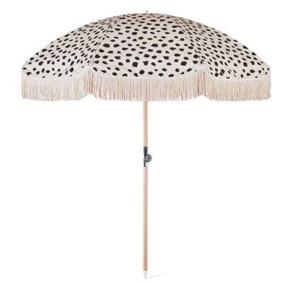 Beach and garden umbrella d200 cm with fringes.