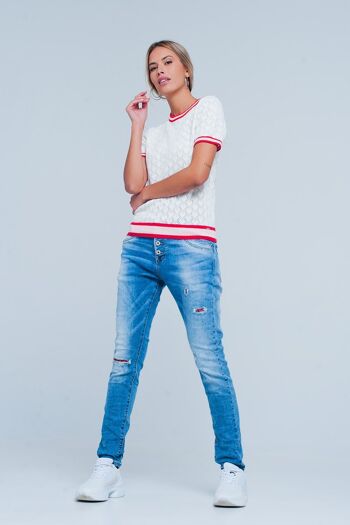 jean boyfriend skinny effet vieilli 5