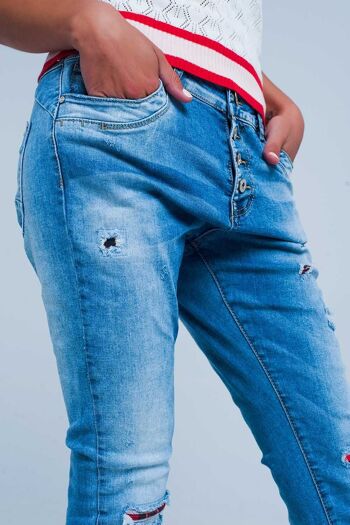 jean boyfriend skinny effet vieilli 6