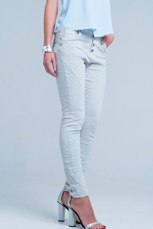 Grey Low rise boyfriend jeans