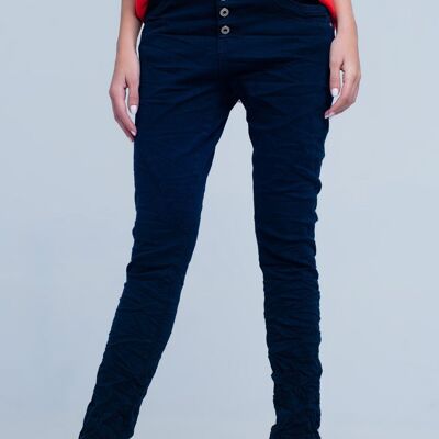 Jeans Boyfriend originali in blu navy
