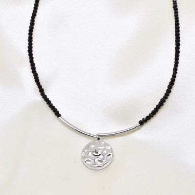 Stainless steel crystal necklace - BJ210161AR