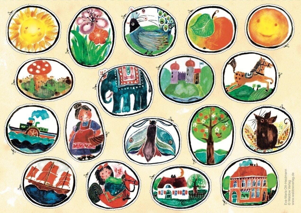 Foglio adesivo "Mondo colorato"