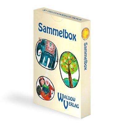 Collection box for identification cards and stickers