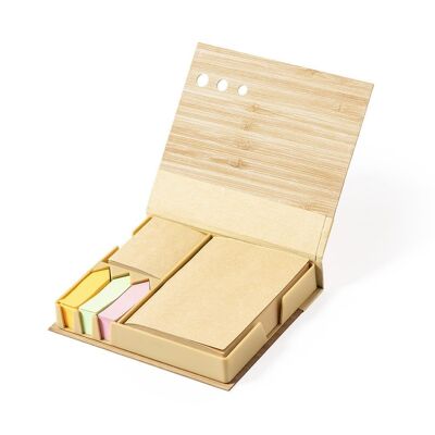 Umweltfreundliche Post-it-Box aus Bambus