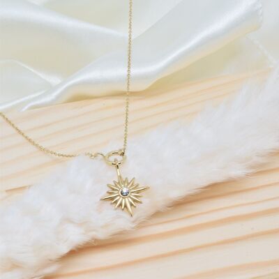 North star necklace in gold-plated steel - BJ210162OR