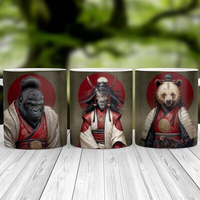 Samurai animal mug