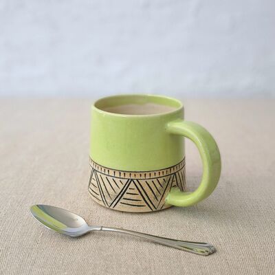Spring Green Classic Carved Standard Mug