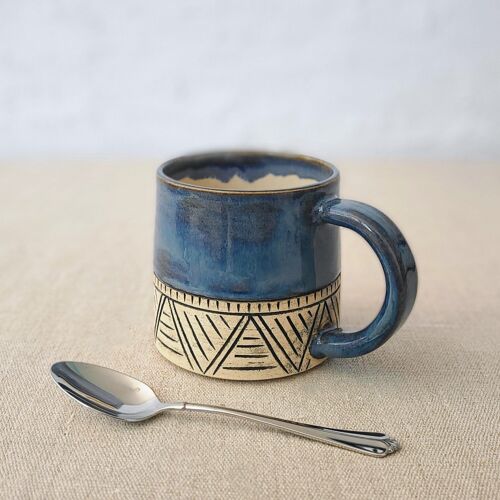 Nebula Blue Classic Carved Standard Mug