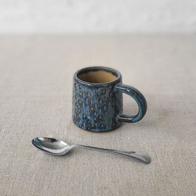 Tazza da caffè espresso con struttura rustica blu Nebula