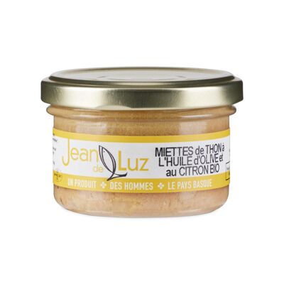 Miettes de thon germon à l'huile d'olive et au citron bio - 85g