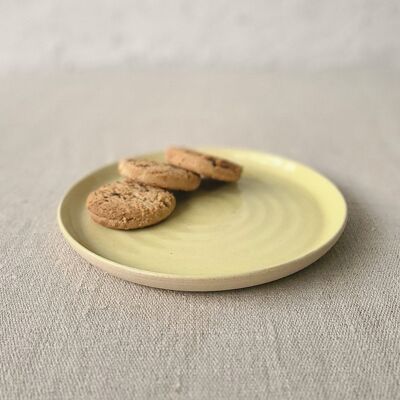 Assiette à gâteau classique jaune maïs