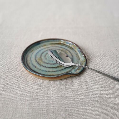 Seafoam Blue Rustic Spoon Rest