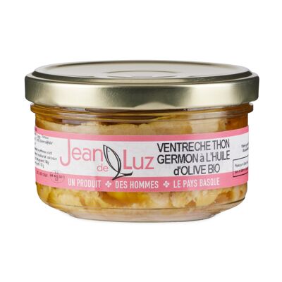 Ventresca di tonno bianco in olio d'oliva biologico (prodotto di stagione) - 140 g