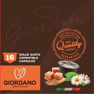 Löslich aus 16 kompatiblen Kapseln Dolce Gusto Aroma Cappuccino und laktosefreies Soja