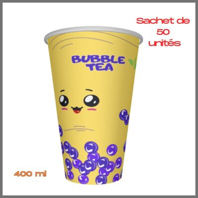 Bubble Tea Tasse 400 ml aus Pappe