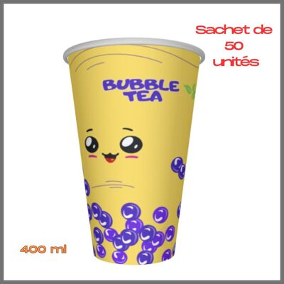 Taza Bubble Tea 400 ml en cartón