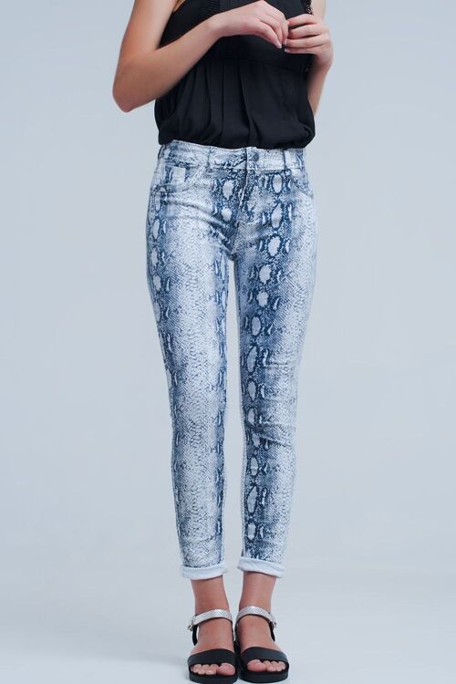 White reversible jeans