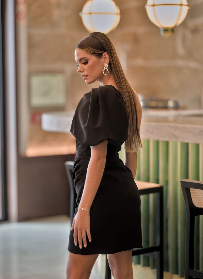 one sleeve black dress One-Shoulder Gown - Mesh - Cutout Mesh Dress Womens MARCELLA Manhattan One Shoulder Midi Dress One Shoulder Black Dress |