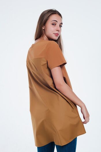 Robe t-shirt marron 2