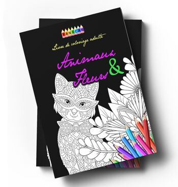 Livre de coloriage - Mandalas d'animaux et de fleurs 2