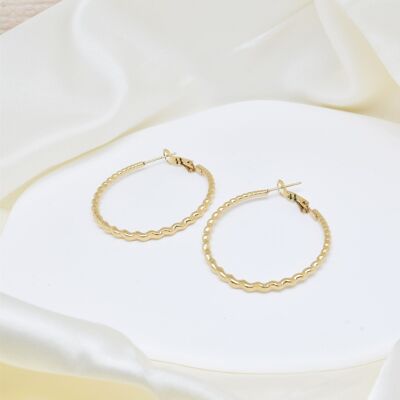 Steel hoop earrings - BO100197