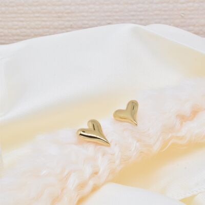 Steel heart earrings - BO100205