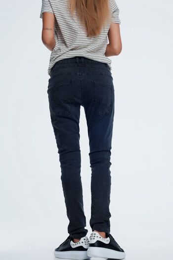 Jean skinny à entrejambe bas - Gris 3