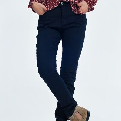Jean skinny à entrejambe bas - Bleu marine