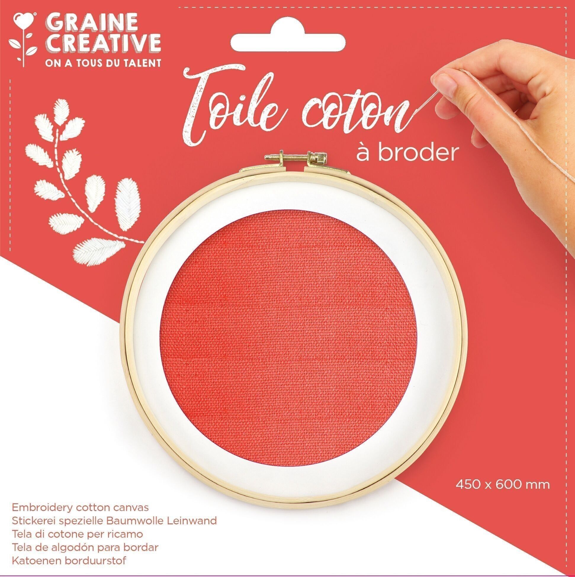 HELLROTES BAUMWOLL-CANVAS