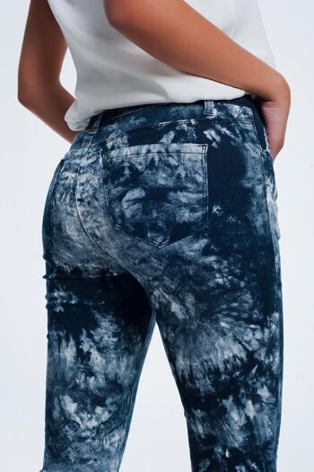 Pantalon slim teinté bleu 6