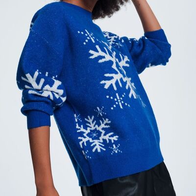 Blue snowflake sweater