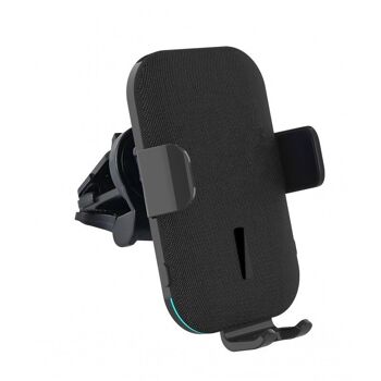 Support de téléphone portable pour voiture avec charge rapide sans fil de 15 W 5