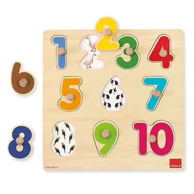 Goula 10 Number Wooden Puzzle