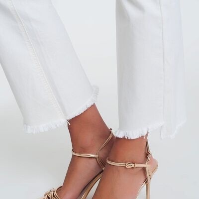 straight Pants in creme with wide ankles