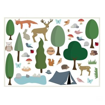 Sticker Mural Frise Balade en Foret 2m 1