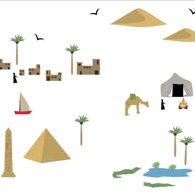 Adesivo murale Lungo il Nilo