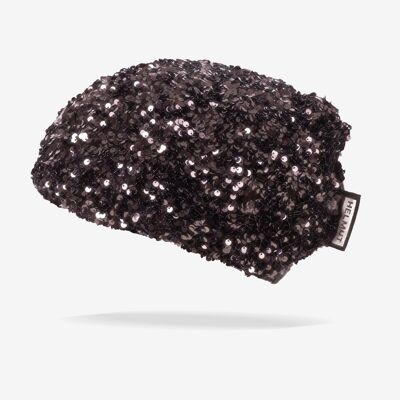 Bicycle helmet cover - Black sequins