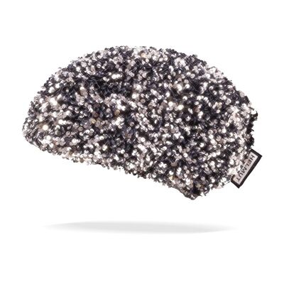 Bicycle helmet cover - Silver Sequins
