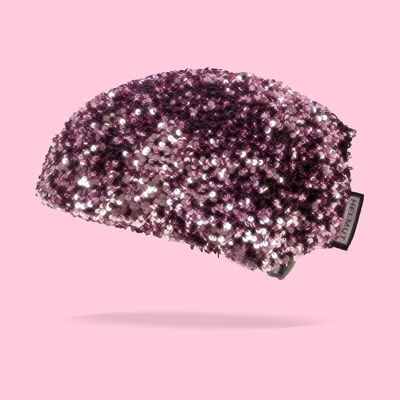 Helmet cover -Pink Sequin