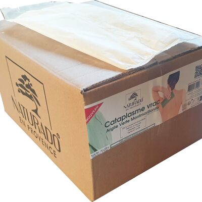 Cataplasmes argile verte Montmorillonite 200 g vrac en carton de 24 unités pour vente à l'unité sans emballage