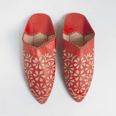 Pantofole marocchine decorative Daisy Babouche, arancione