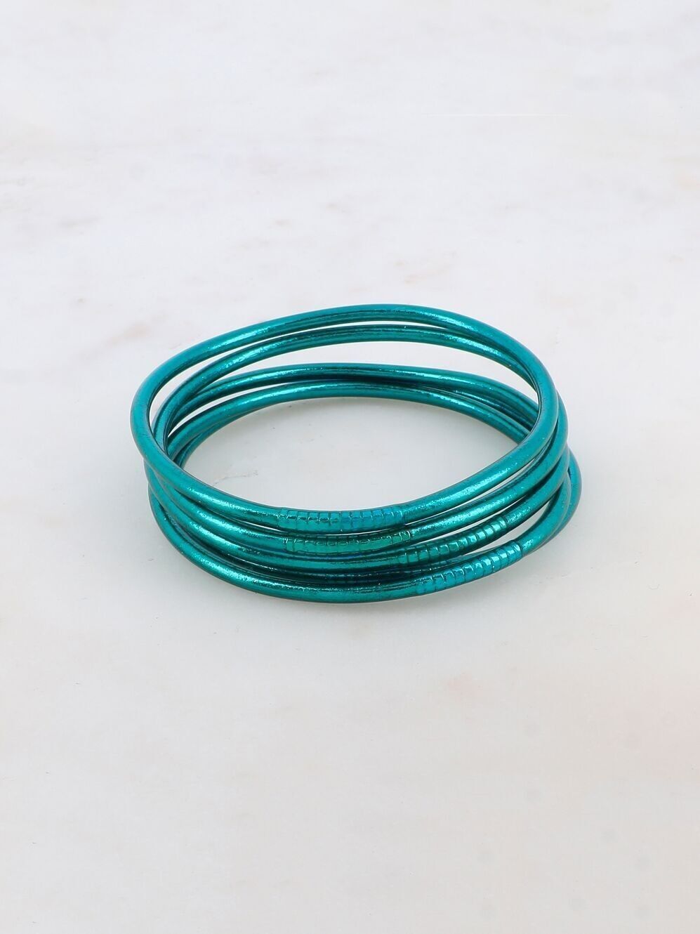 Raffinato braccialetto buddista senza mantra - Ocean Blue